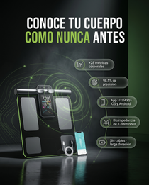 Báscula Profesional de Bioimpedancia | Análisis Corporal de 28 Parámetros